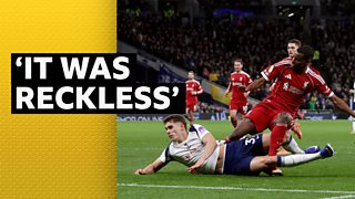 Arne Slot and Jamie Carragher disagree on Micky van de Ven challenge after Alexander Isak blow