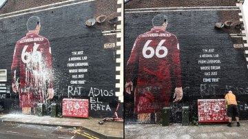 Trent Alexander-Arnold mural near Anfield vandalised before Real Madrid tie